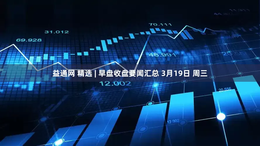 益通网 精选 | 早盘收盘要闻汇总 3月19日 周三